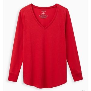NEW torrid V neck red top